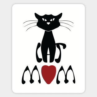 Cat Mom Art Noveau Style Magnet